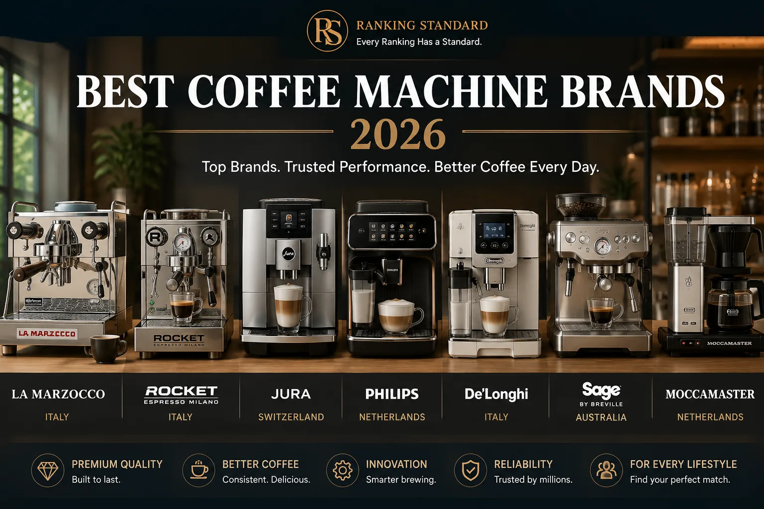 Best Coffee Machine Brands (2026): Which Brand Is Right for You?